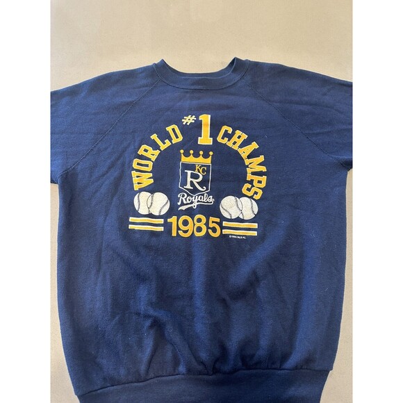 Rare 1985 Kansas City Royals World Champions MLB Sweatshirt XL ARTEX U.S.A. - Picture 8 of 12